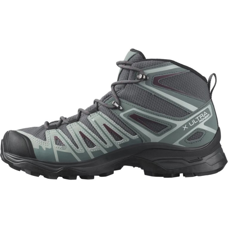 Botas Montaña Salomon X Ultra Pioneer Mid CSWP Mujer Grises Oscuro | MX LVOK214